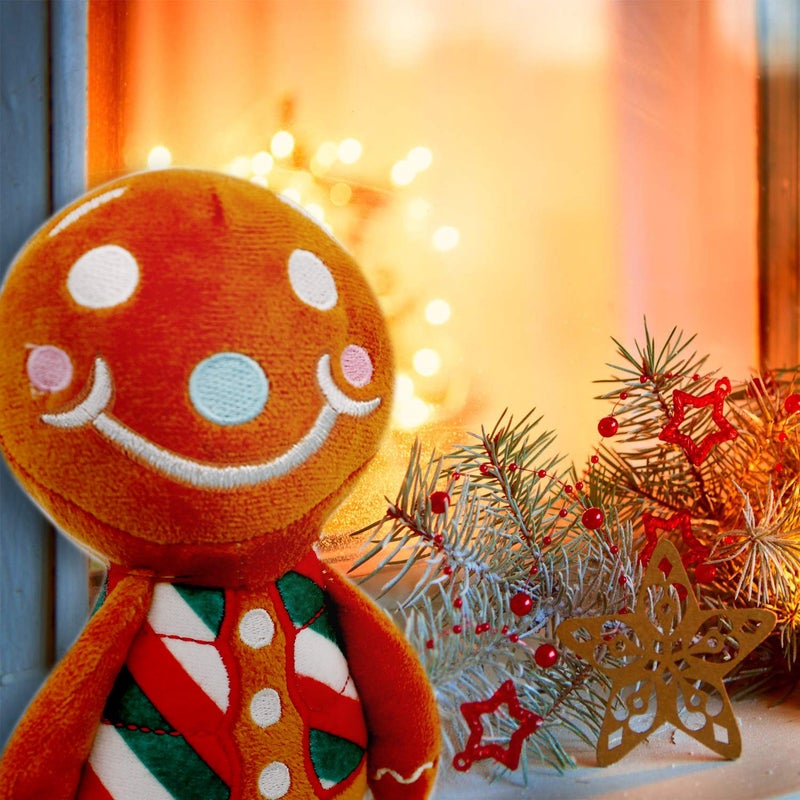 VICARKO Christmas Dog Toys, Plush Squeaky Gifts for Large Medium Small Dogs, Durable Chew Toy, Holiday Stocking, Gingerbread Man, Small 7.5 x 4.5â€ - Image 5